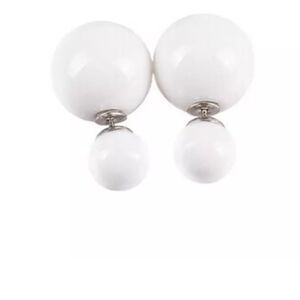 Double Ball Stud Earrings Minimalist Chic Double Sided Front Back E…